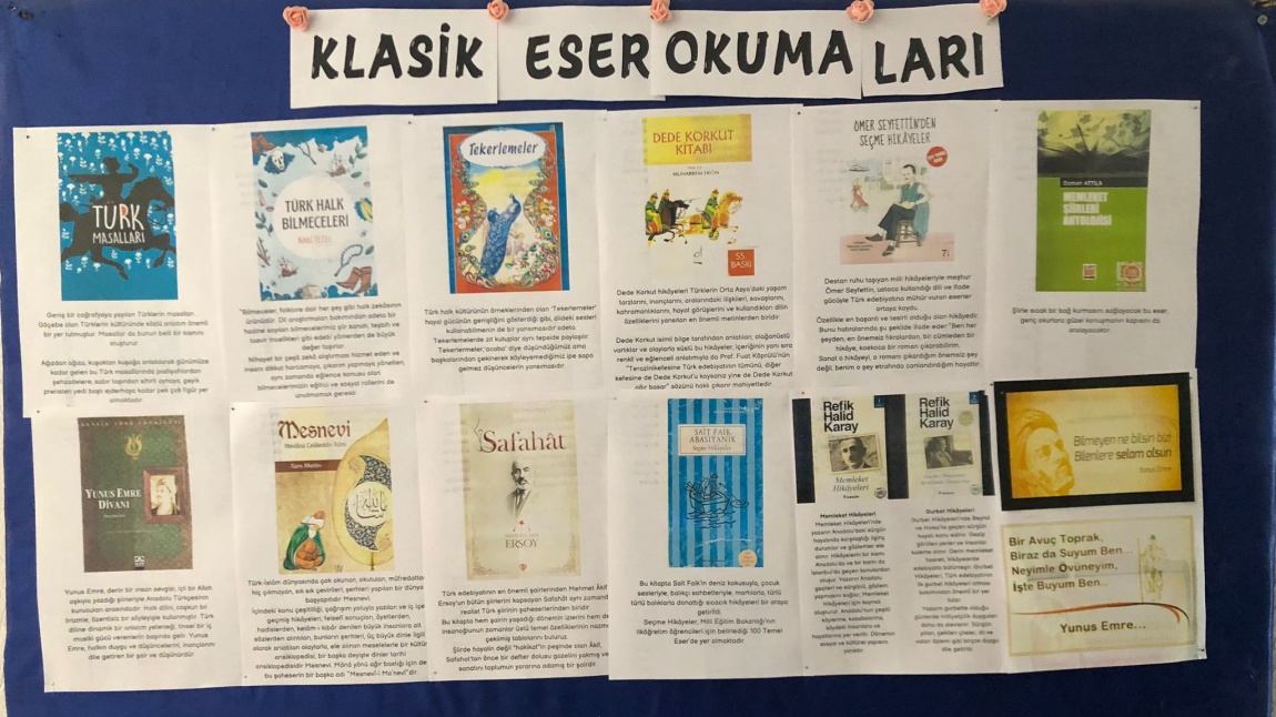 Dilimizin Zenginlikleri Projesi kapsamında yapılan Klasik Eser Okumaları Çalışmamız.